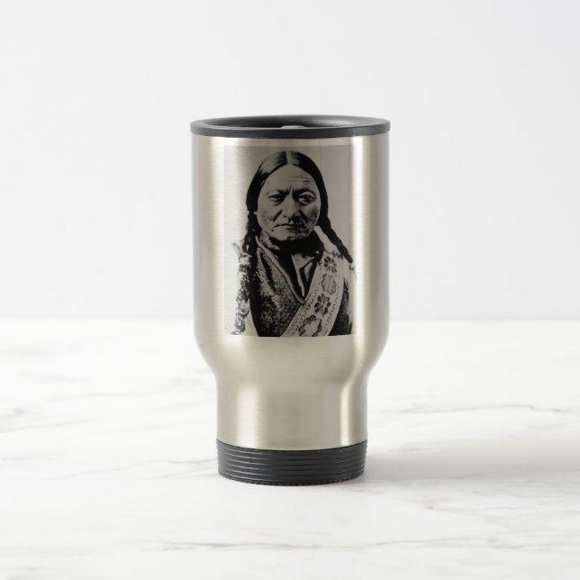 Lakota Chief Surrender: Sitting Bull Fort Buford Travel Mug (Center)