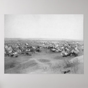 Lakota "Hostile Indian Camp" Photograph Poster