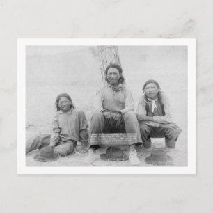 Lakota Indian Teenagers in Western Dress Postcard