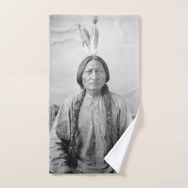 Lakota Leader Sitting Bull Native American Indian  Hand Towel (Hand Towel)