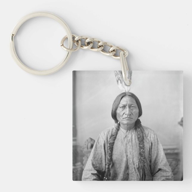 Lakota Leader Sitting Bull Native American Indian  Key Ring (Front)