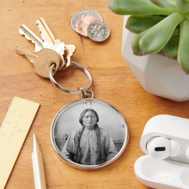 Lakota Leader Sitting Bull Native American Indian  Key Ring (Desk)