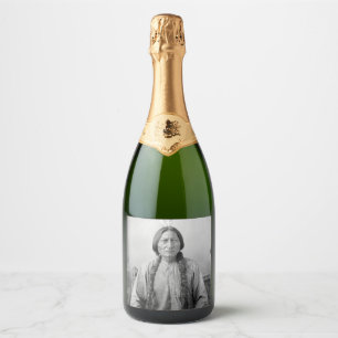 Lakota Leader Sitting Bull Native American Indian  Sparkling Wine Label
