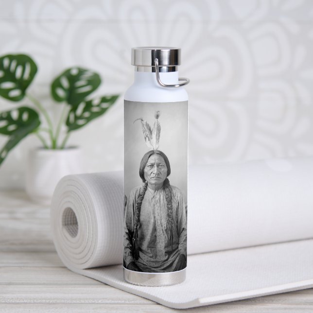 Lakota Leader Sitting Bull Native American Indian  Water Bottle (Yoga)
