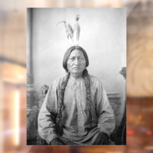 Lakota Leader Sitting Bull Native American Indian Window Cling