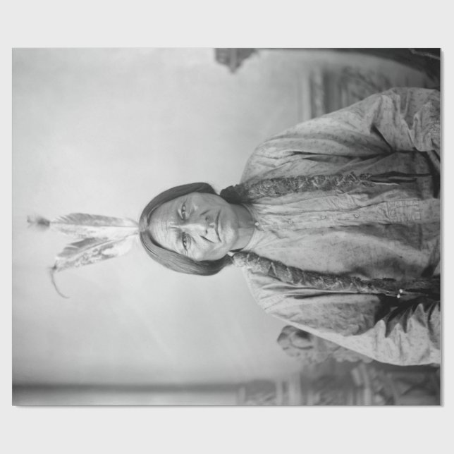 Lakota Leader Sitting Bull Native American Indian  Wrapping Paper (Flat)