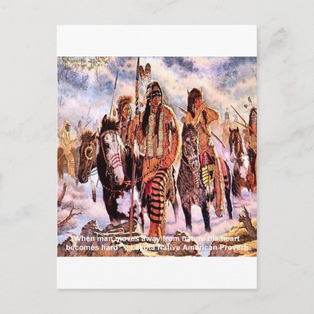 Lakota Native American Nature Proverb Postcard (Front)