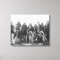 Lakota Scouts and White Soldiers Posed Behind