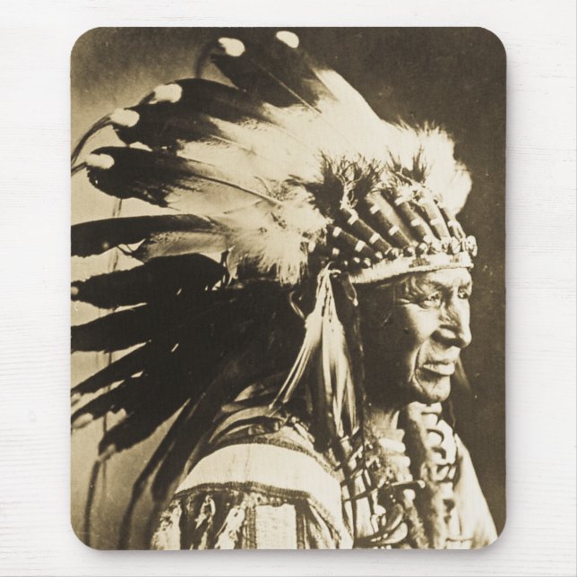 Lakota Sioux Chief White Swan Mouse Mat (Front)