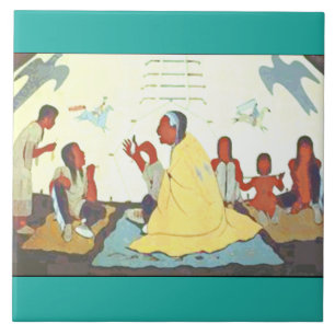 Lakota Storyteller ceramic tile
