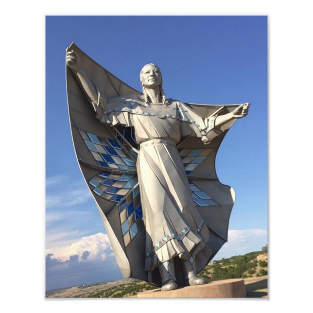 Lakota Woman with Star Shawl Giant Statue  Photo Print (Front)
