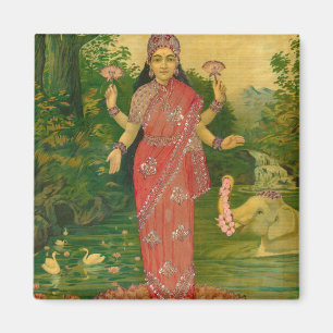 Lakshmi by Raja Ravi Varma Magnet