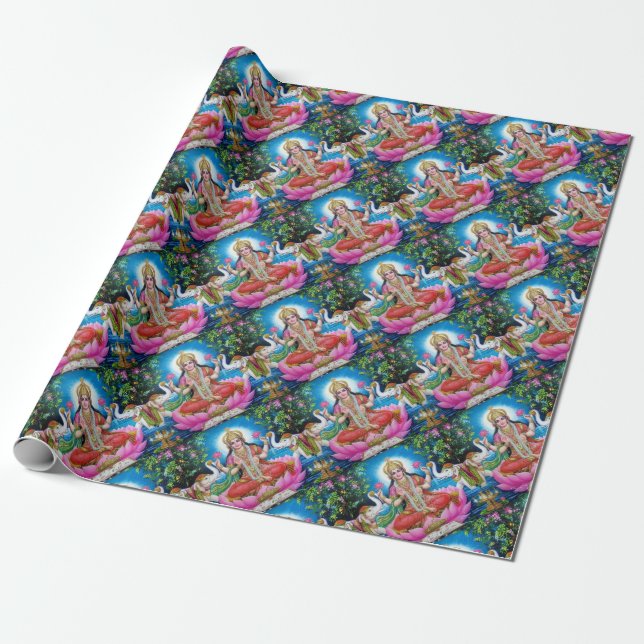 Lakshmi Goddess of Love, Prosperity, and Wealth Wrapping Paper (Unrolled)