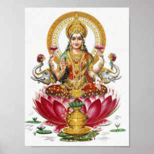 Lakshmi Hindu Goddess Poster
