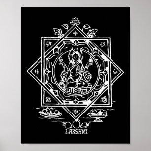 Lakshmi Indian Wealth Goddess Hinduism Yantra Poster