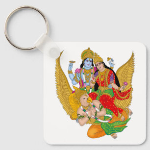 Lakshmi Narayan Keyring – Divine Keychain for Dail