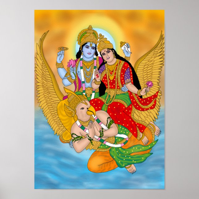 Lakshmi Narayan Poster – Divine Wall Art & Home De (Front)