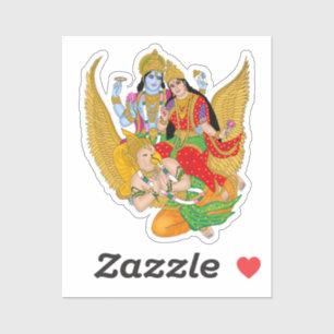 Lakshmi Narayan Sticker – Divine Spiritual Sticker