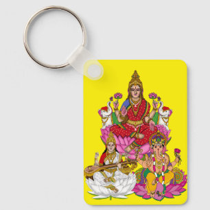 Lakshmi Saraswati Ganesha Keychain
