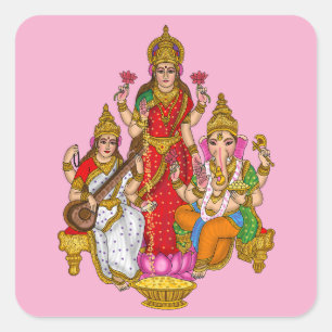 Lakshmi Saraswati Ganesha Stickers