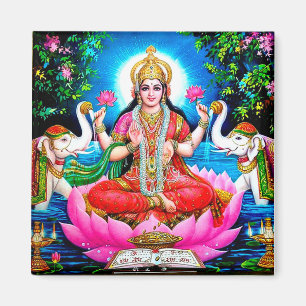 LAKSMI GODDESS OF WEALTH YOGA SQUARE MAGNETS