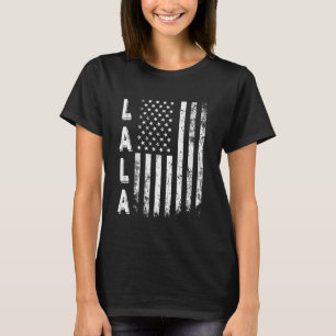 Lala America Flag Mother's Day 4th of July Women X T-Shirt
