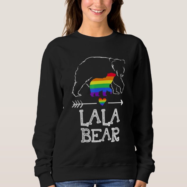Lala Bear Proud Mum Rainbow Flag Lgbt Pride Sweatshirt (Front)