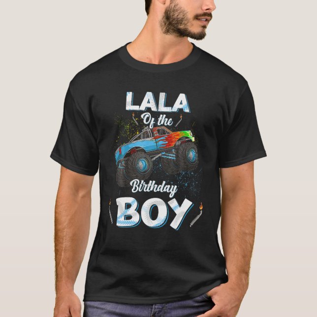 Lala Of The Birthday Boy Monster Truck Bday Women  T-Shirt (Front)