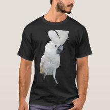 Lala The Cockatoo Crest Up Black Tshirt
