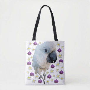Lala the Cockatoo Floral Tote Bag