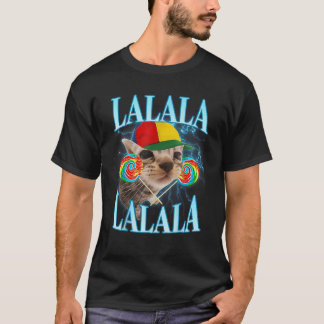 Lalalalalala Funny Cat With Lollipop Candy For Lov T-Shirt