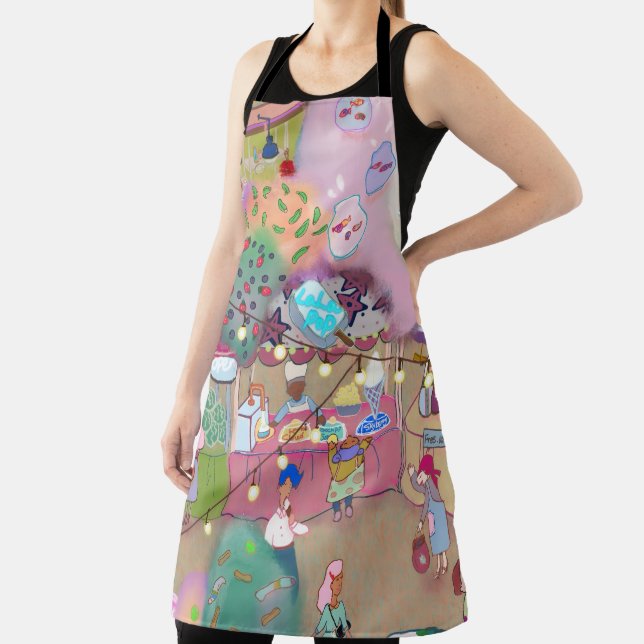 LALATOWN All-Over Print Apron (Insitu)