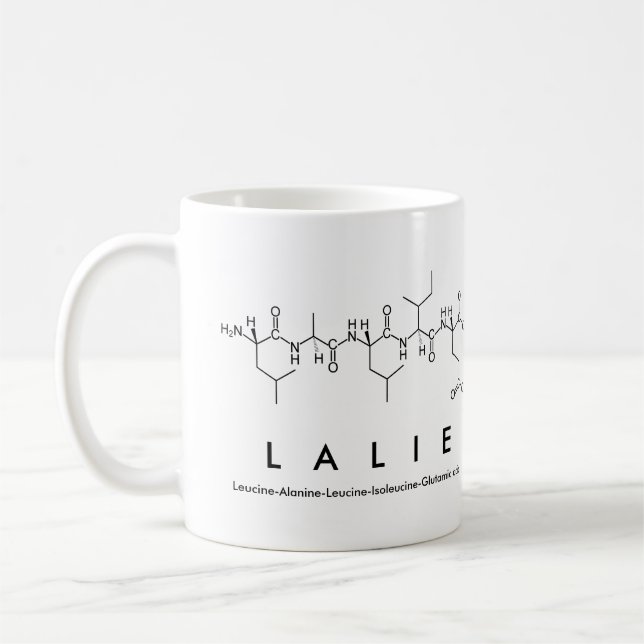 Lalie peptide name mug (Left)