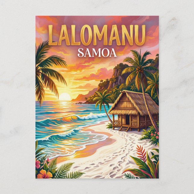 Lalomanu Beach Samoa Postcard (Front)