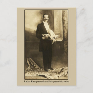 Laloo, the Happy Hindoo with a Parasitic Twin Postcard