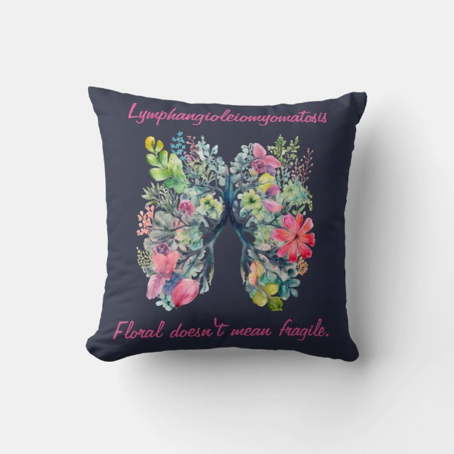 LAM Floral Doesn't Mean Women's Throw Pillow (Front)