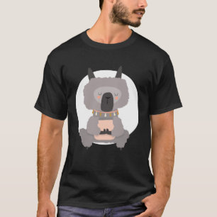 Lama Alpaca Yoga Pose Yogi Namaste T-Shirt