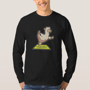 Lama Alpaca Yoga Poses Sport Gymnastics Ohmmm Hear T-Shirt
