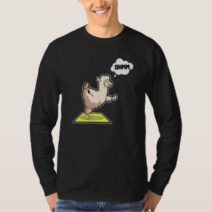 Lama Alpaca Yoga Poses Sport Gymnastics Ohmmm Hear T-Shirt