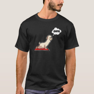 Lama Alpaca Yoga Poses Sport Gymnastics Ohmmm Hear T-Shirt