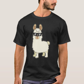 Lama Cool Alpaca Sunglasses Funny T-Shirt