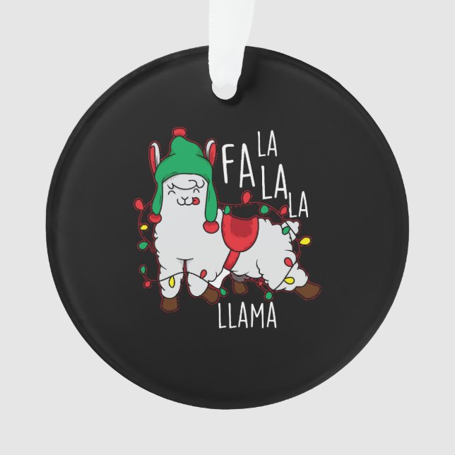 Lama Fa La La Christmas Ornament (Front)