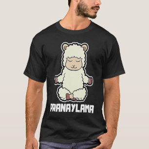 Lama Llama Pranaylama Yoga Animal Position Vintage T-Shirt