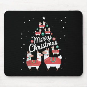 Lama Xmas Tree Llamas Christmas Tree  Mouse Mat