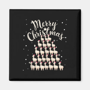 Lama Xmas Tree Llamas Christmas Tree Tank Top1 Magnet
