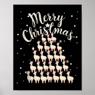 Lama Xmas Tree Llamas Christmas Tree Tank Top1  Poster