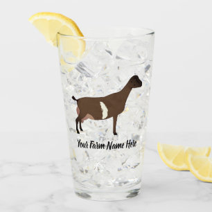 LaMancha Dairy Goat Glass