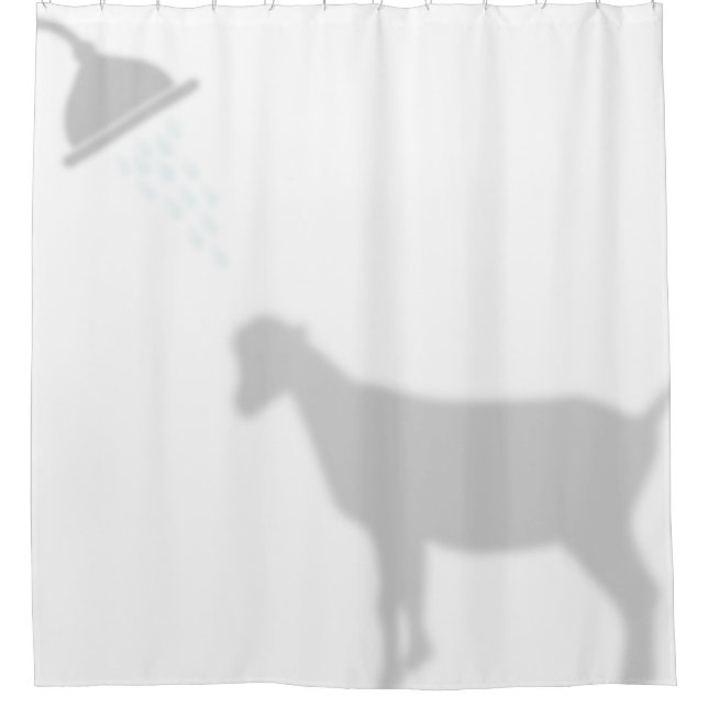 LaMancha Goat Shadow Silhouette Shadow Buddies Shower Curtain (Front)