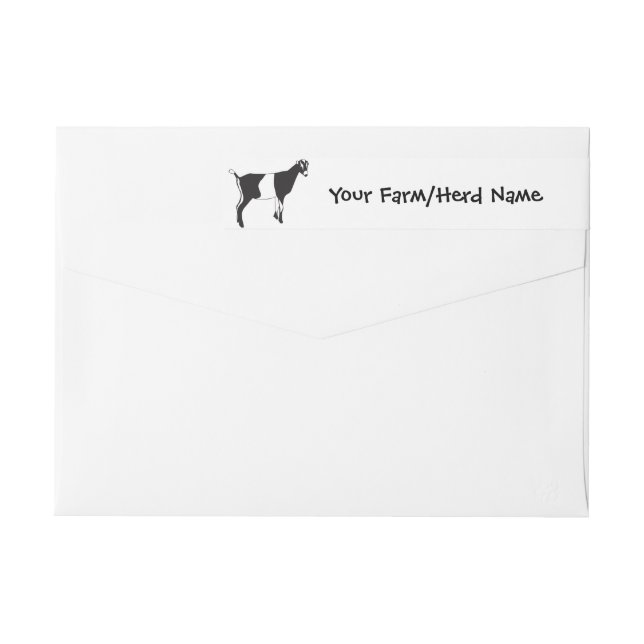 LaMancha Goat Your Farm Name Wrap Around Label (Back)