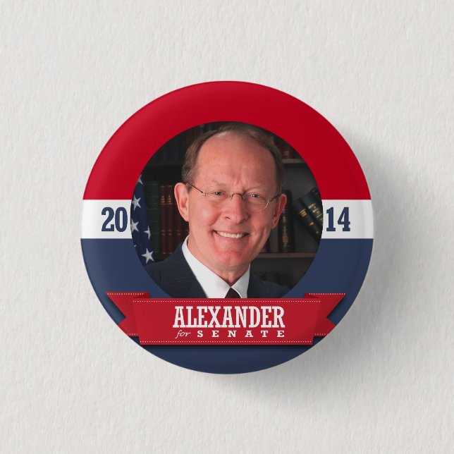 LAMAR ALEXANDER CAMPAIGN 3 CM ROUND BADGE (Front)